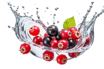 Currant berry Fruit splash in water .jpg.png