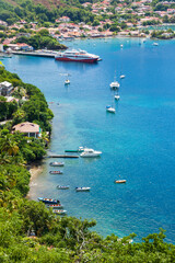 Naklejka premium Port of Terre-de-Haut, Les Saintes islands, Guadeloupe archipelago