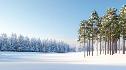 Snowy Pines Winter Forest