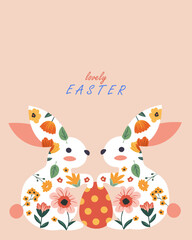 Happy Easter banner, card, poster