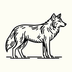 Wolf Sketch Drawing Line Art Animal Wildlife