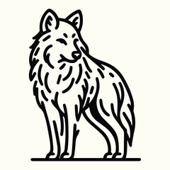 Wolf Sketch Drawing Line Art Animal Wildlife