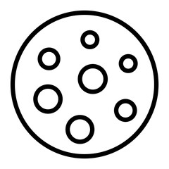 Moon Vector Line Icon Design