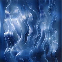 Ethereal Dance of Light on Azure Ripples: Harmony in Fluid Motion