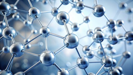 Minimalist 3D Molecular Structure: Atomic Bonds & Chemical Science Visualization