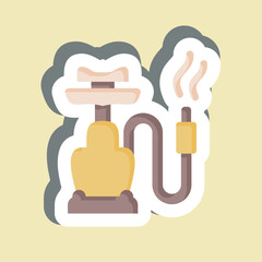 Sticker Shisha. related to Smoking symbol. design editable