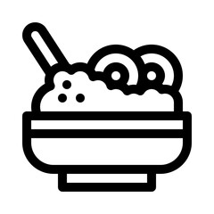 Stuffing Bowl line icon