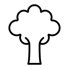 Tree Vector Line Icon Design