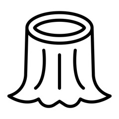 Trunk Vector Line Icon Design