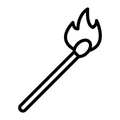 Match Vector Line Icon Design