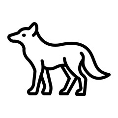 Wolf Vector Line Icon Design