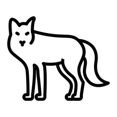 Fox Vector Line Icon Design