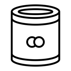 Canned Food Vector Line Icon Design