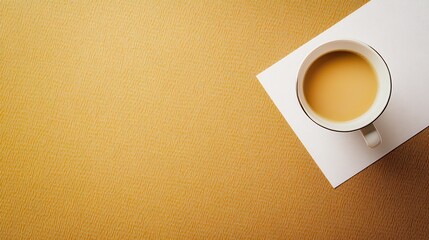 Golden Background with a Cup of Tea - A Simple and Elegant Still Life