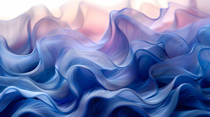 Obraz premium Blue and Pink Abstract Wavy Fabric Texture Illustration