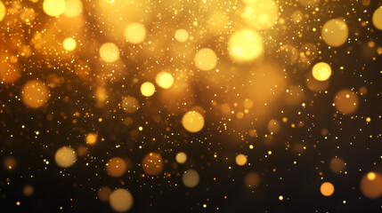 Golden Lights Sparkle Abstract Background
