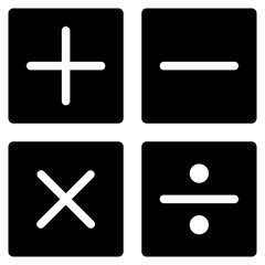 Obraz premium Mathematics Glyph Icon