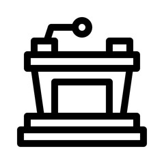 Lecture Podium line icon
