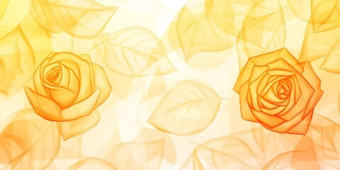 Beautiful orange roses surrounded by softly blurred yellow leaves create a warm and inviting atmosphere in a floral design