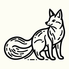 Fox Sketch Drawing Line Art Animal Wildlife