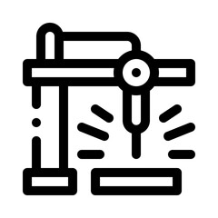 Robotic Welder line icon