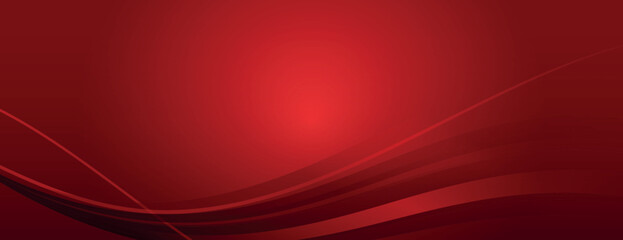 Vibrant red background with smooth gradient and flowing wave patterns. The red background adds a dynamic and bold texture. Minimal abstract wavy gradient vector background