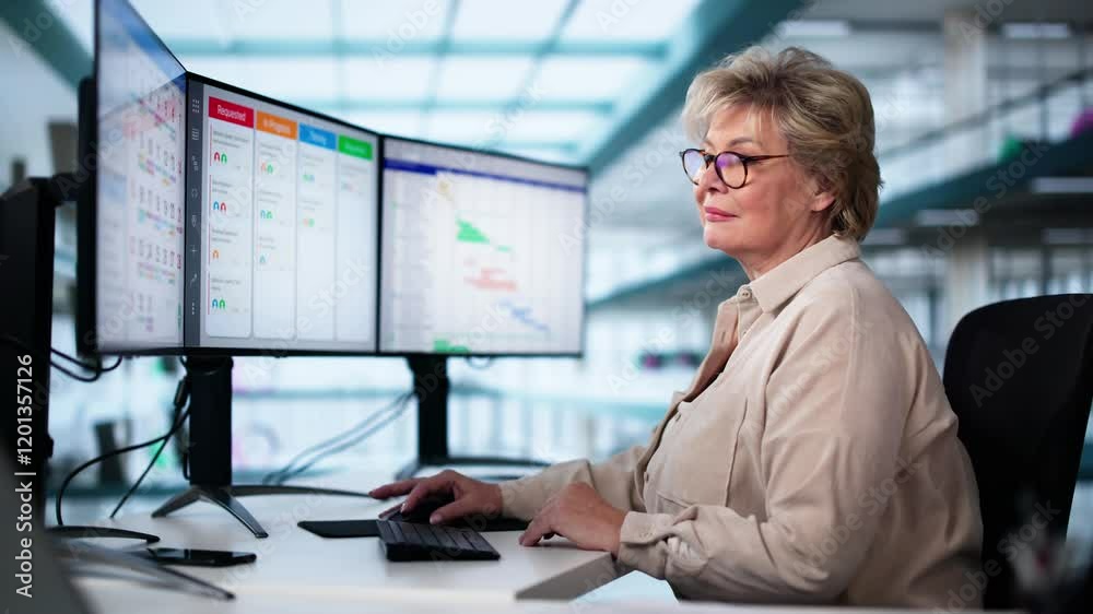Poster monitor agenda events using scrum software