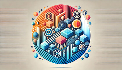 Cosmic Geometry"
"The Sphere of Innovation"
"Abstract Circuitry"
"A World of Connections"
"Geometric Universe"
"Techno-Sphere"
"Interwoven Dimensions"
"Orbital Mechanics of Design"
"Digital Cosmos"