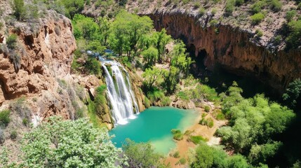 Awe-Inspiring Waterfall in a Canyon: A Breathtaking Natural Wonder