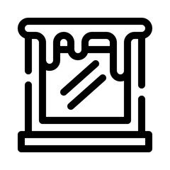 Frosty window line icon