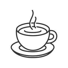 Cup of coffee icon isolated vector illustration.