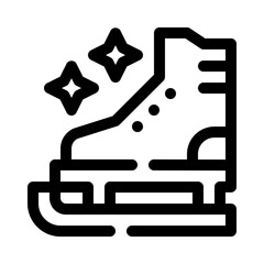 Ice skates line icon