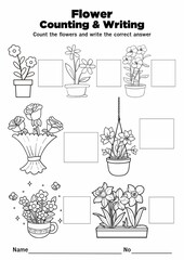 Fun and engaging counting numbers worksheet for kids! Perfect for preschoolers and kindergarteners to practice counting, number recognition, and writing skills. Great for early math learning!