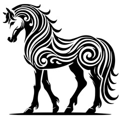 Elegant horse silhouette