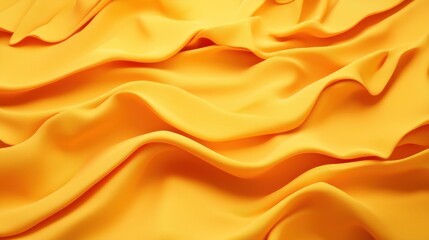 Obraz premium Flowing golden fabric studio environment textile content soft texture close-up view elegance concept