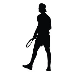 A tennis player man male sports person in silhouet