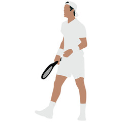 A tennis player man male sports person in silhouette