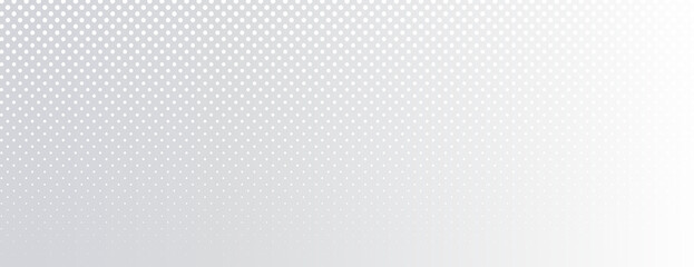 White background with halftone gradient and dotted pattern. Smooth and modern background. The white background adds a clean, minimalistic touch. Minimal halftone texture gradient background vector