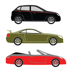 Car vector line set