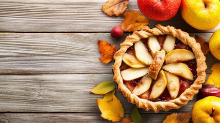 Scrumptious Autumn Pear Pie: A Fall Harvest Delight.  A delightful autumnal treat, perfect for a cozy autumn day. Seasonal ingredients, baked to perfection.