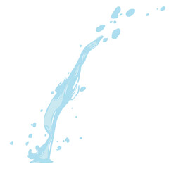 spilled long drop of liquid on the surface