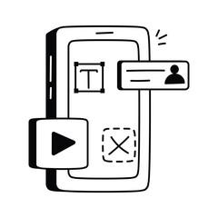 Fototapeta premium Icon of a user interface layout with design and interactive elements.