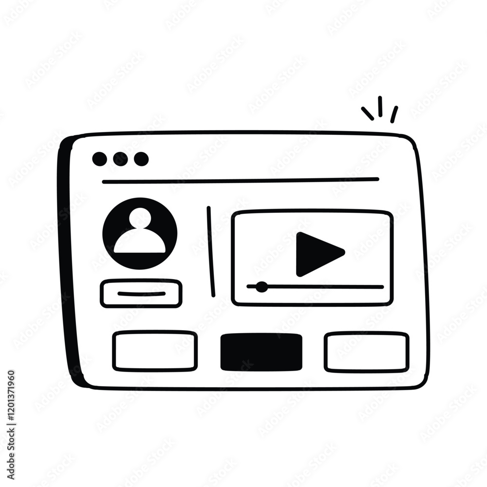 Wall mural icon symbolizing tools for managing and organizing website content
