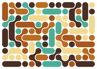 Colorful Abstract Geometric Pattern with Unique Shapes and Bold Designs
