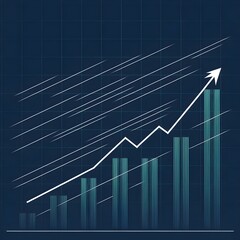 Naklejka premium business graph with arrow
