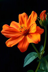 Mexican sunflower or tree marigold flower (Tithonia diversifolia)