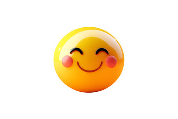 Happy Emoji: "Design a cheerful emoji with a big smile, rosy cheeks, and sparkling eyes.