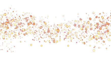 Glittering dust particles explosion on transparent background
