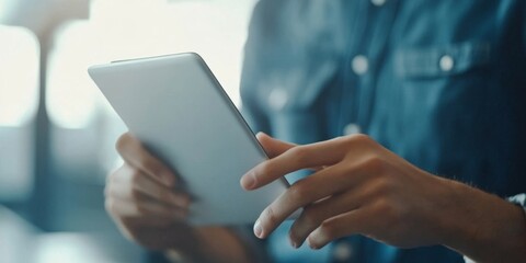 Group of young happy Asian creative business people or hipster student using electronic devices tablet and laptop connection together in modern office. Creative lifestyle young people, Generative AI