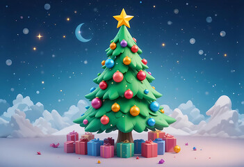 christmas tree with balls